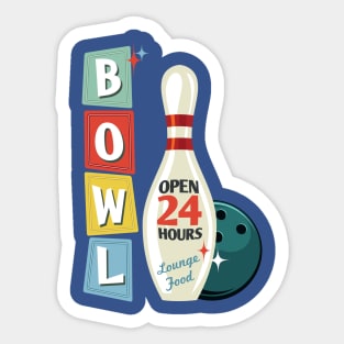 Retro Bowling Sticker